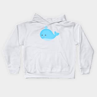 Cute Kawaii Blue Whale Kids Hoodie